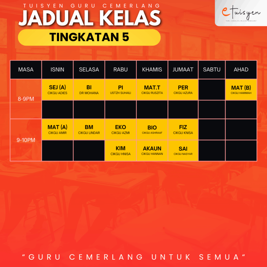 Jadual Kelas Ting 5 (2)